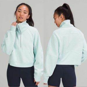 lululemon scuba half zip “delicate mint”
